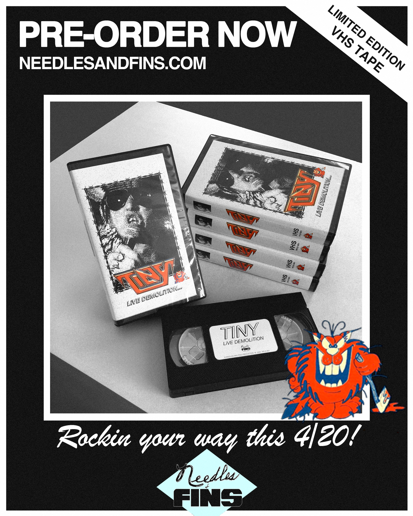 TINY - LIVE DEMOLITION - VHS TAPE
