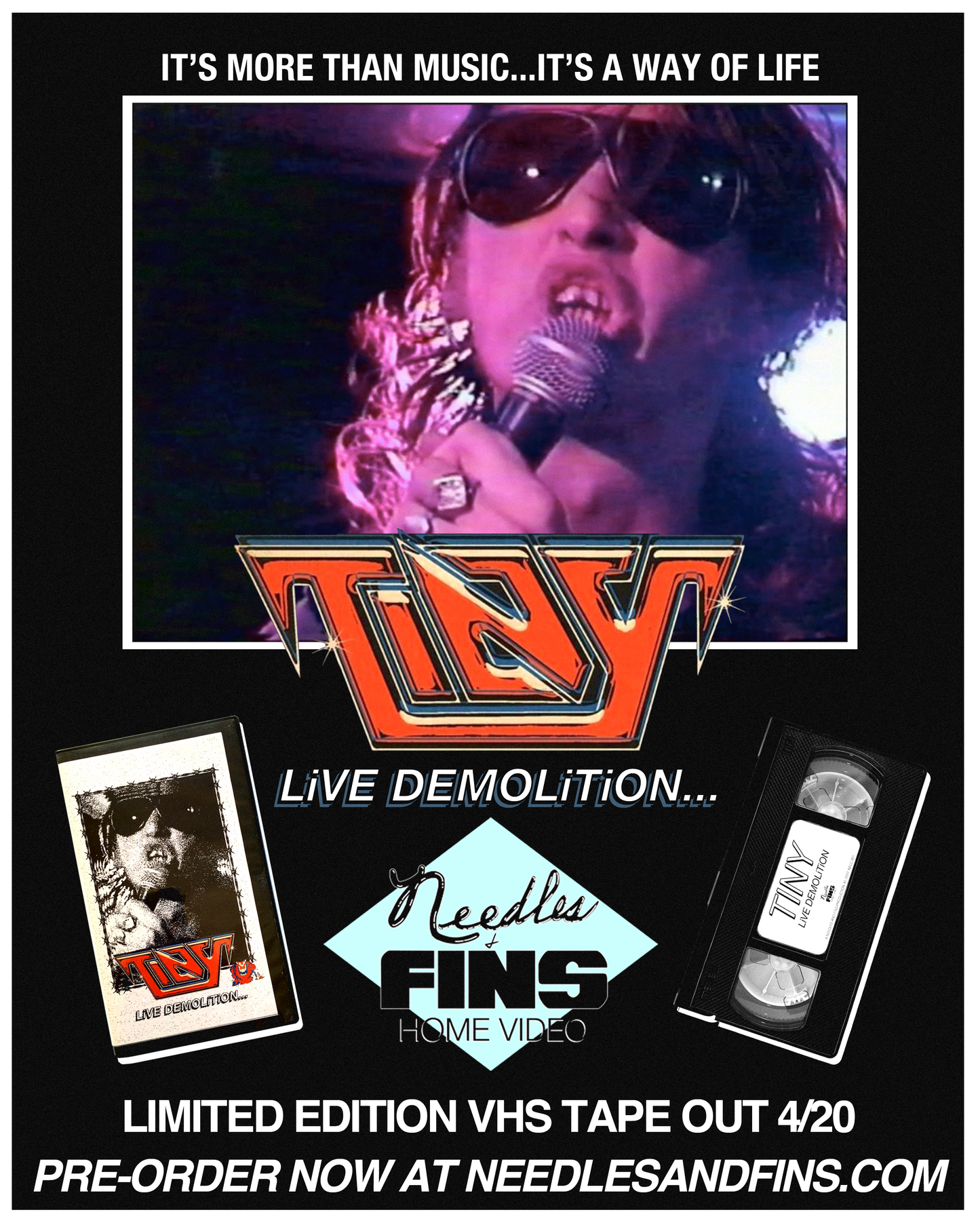 TINY - LIVE DEMOLITION - VHS TAPE